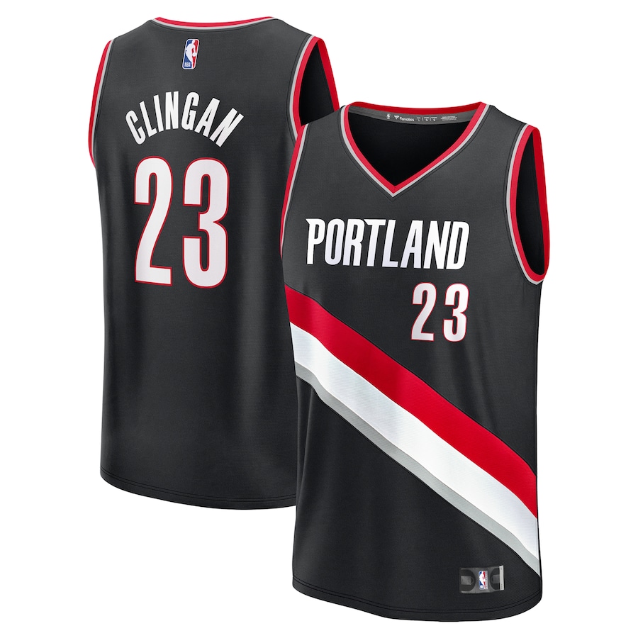 Donovan Clingan Portland Trail Blazers Fanatics 2024 NBA Draft Fast Break Player Jersey - Icon Edition - Black