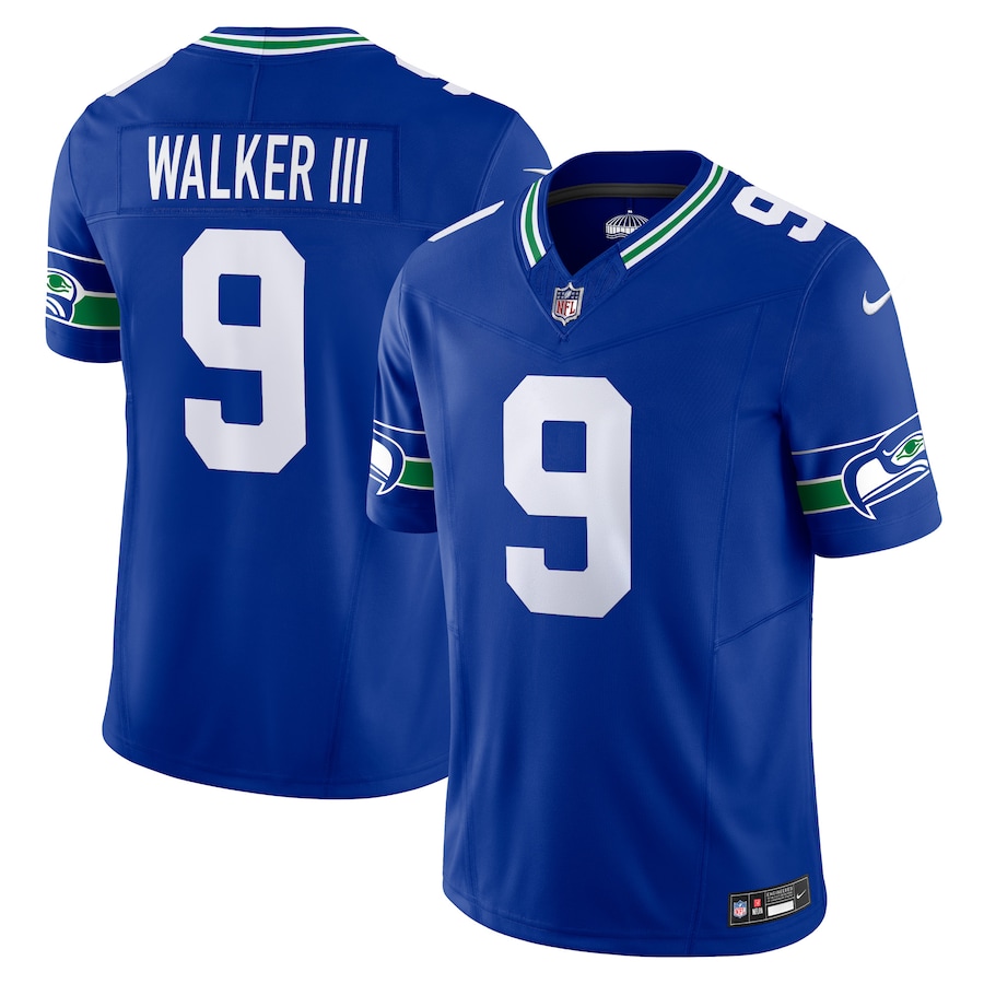Mens Seattle Seahawks Kenneth Walker III Royal Vapor F.U.S.E. Limited Jersey