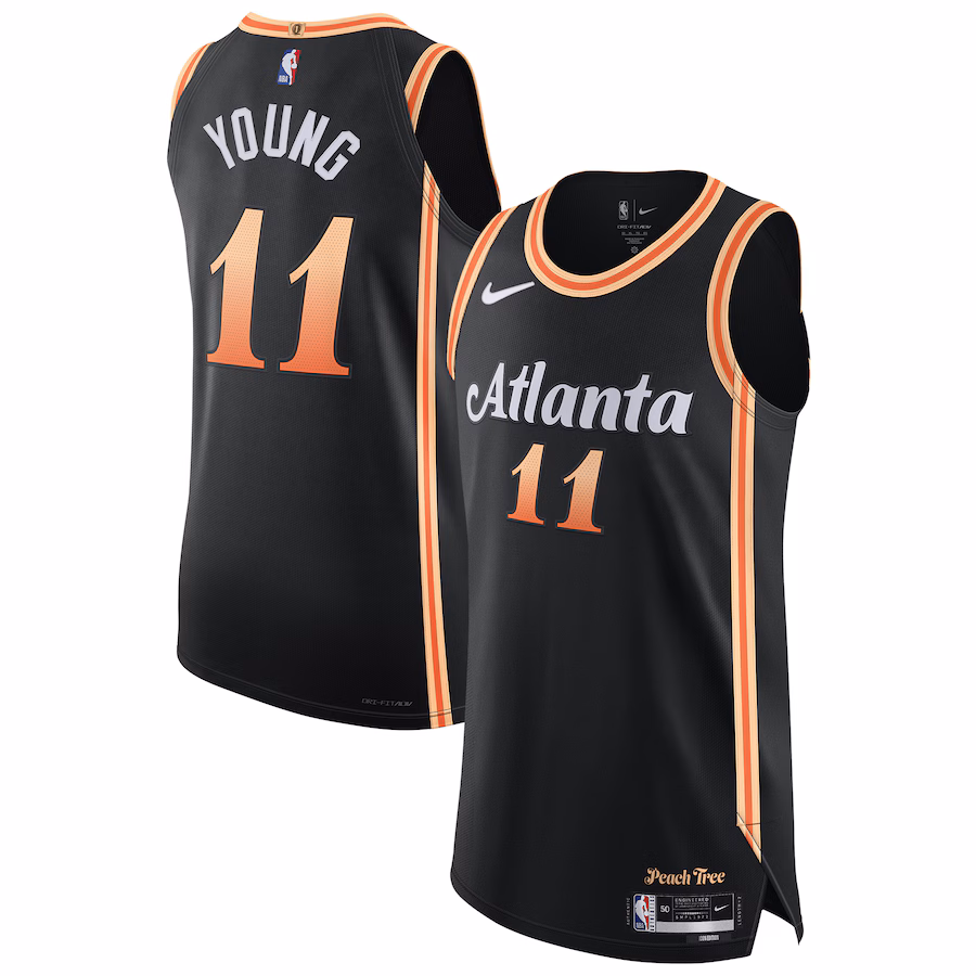 Men's Atlanta Hawks Trae Young Nike Black 2022/23 Authentic Jersey - City Edition