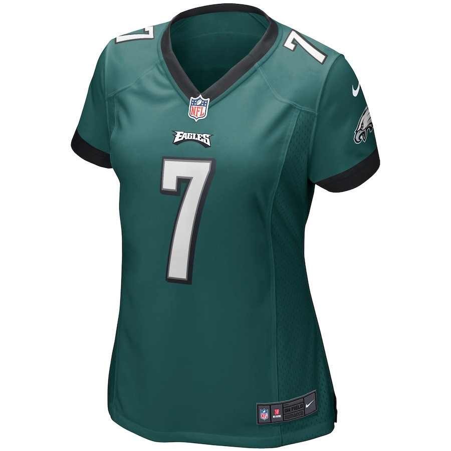 Ron Jaworski 7 Philadelphia Eagles Women Game Retired Jersey - Midnight Green