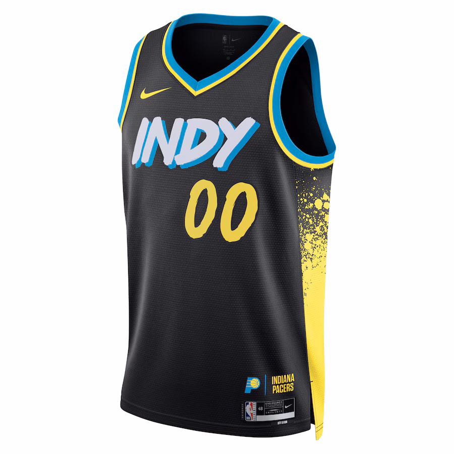Unisex Indiana Pacers Nike Black 2023/24 Custom Swingman Jersey - City Edition
