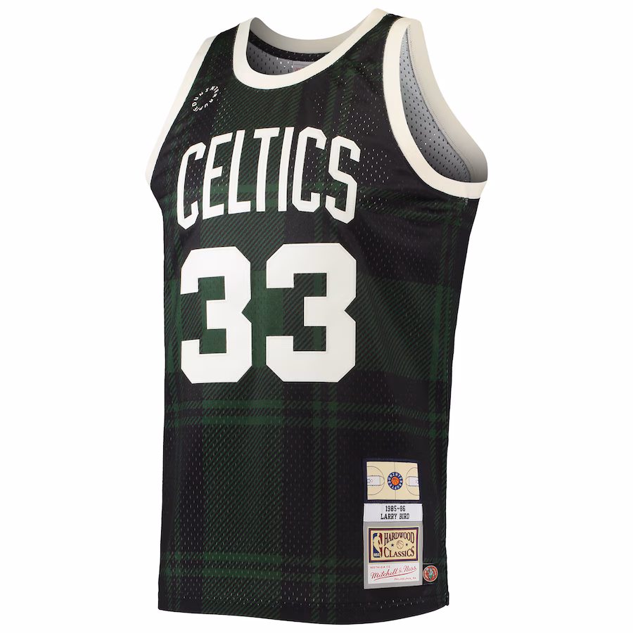 Men's Boston Celtics Larry Bird Mitchell & Ness Black 1985-86 Hardwood Classics Uninterrupted Swingman Jersey