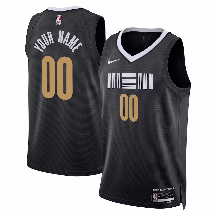 Unisex Memphis Grizzlies Nike Black 2023/24 Custom Swingman Jersey - City Edition