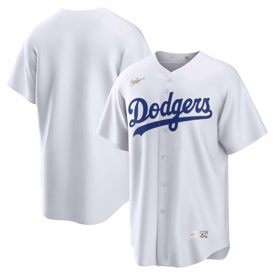 Youth Brooklyn Dodgers Nike White Home Cooperstown Collection Team Jersey