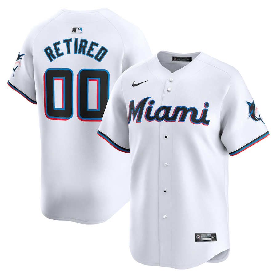 Men's Miami Marlins White Home Limited Pick-A-Player Retired Roster Jersey