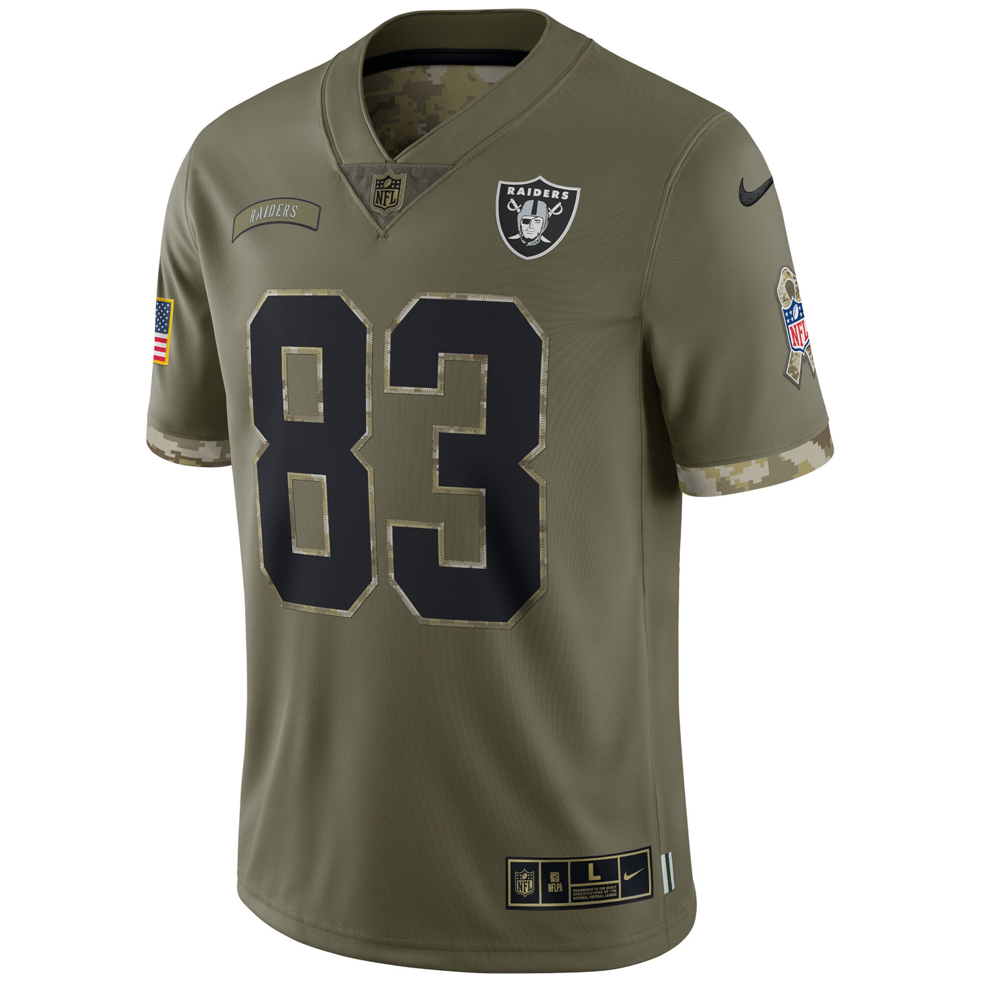Darren Waller Las Vegas Raiders 2022 Salute To Service Limited Jersey - Olive
