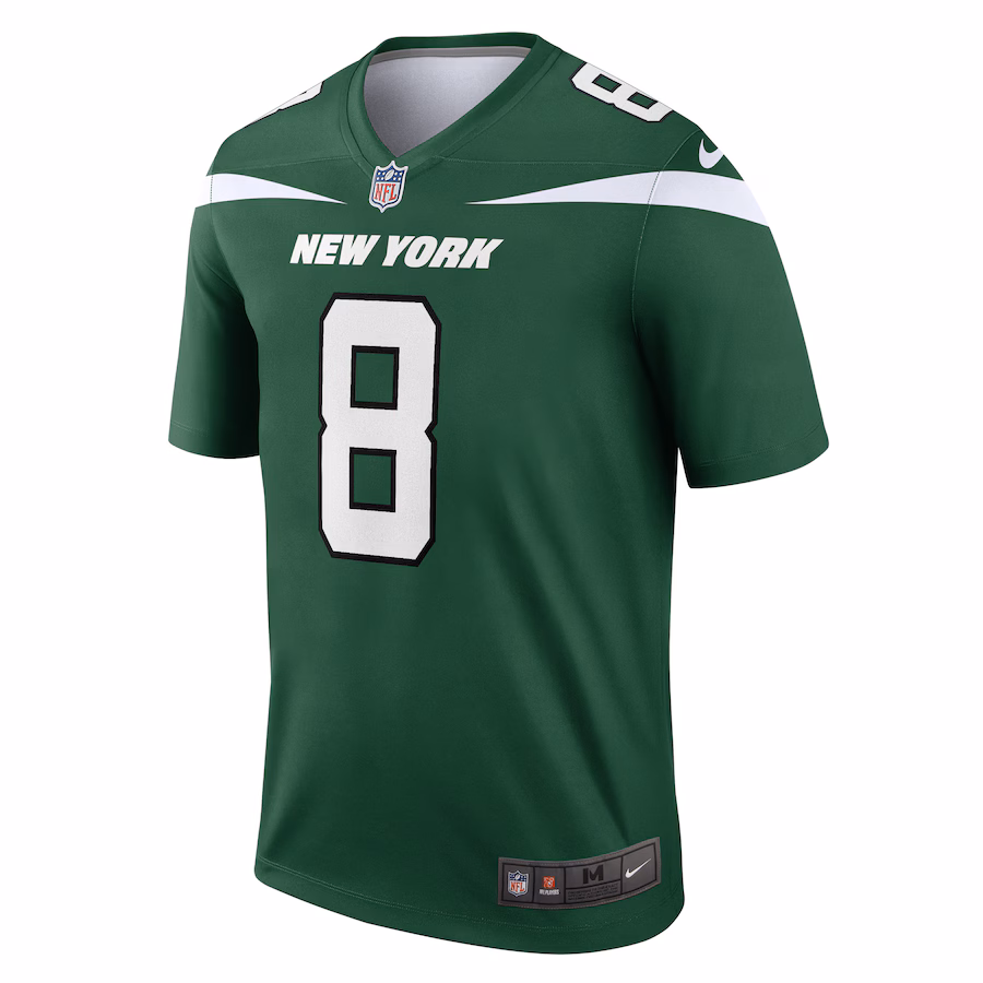 Aaron Rodgers New York Jets Nike Team Legend Player Performance Top - Gotham Green