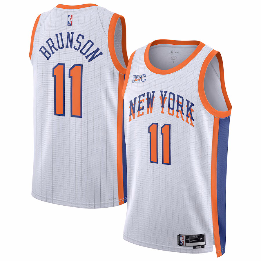 Jalen Brunson New York Knicks Nike Unisex 2024/25 Swingman Player Jersey - City Edition - White