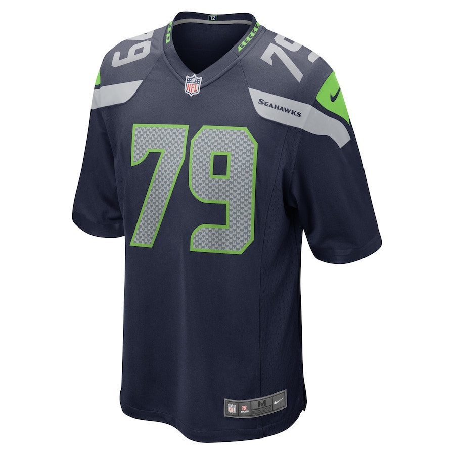 Raiqwon O'Neal 79 Seattle Seahawks Men Team Game Jersey - College Navy