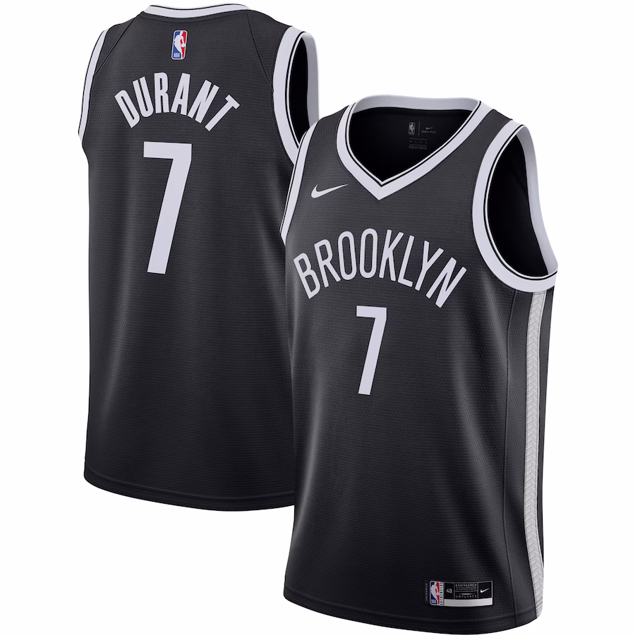 Men's Brooklyn Nets Kevin Durant Nike Black 2020/21 Swingman Jersey - Icon Edition