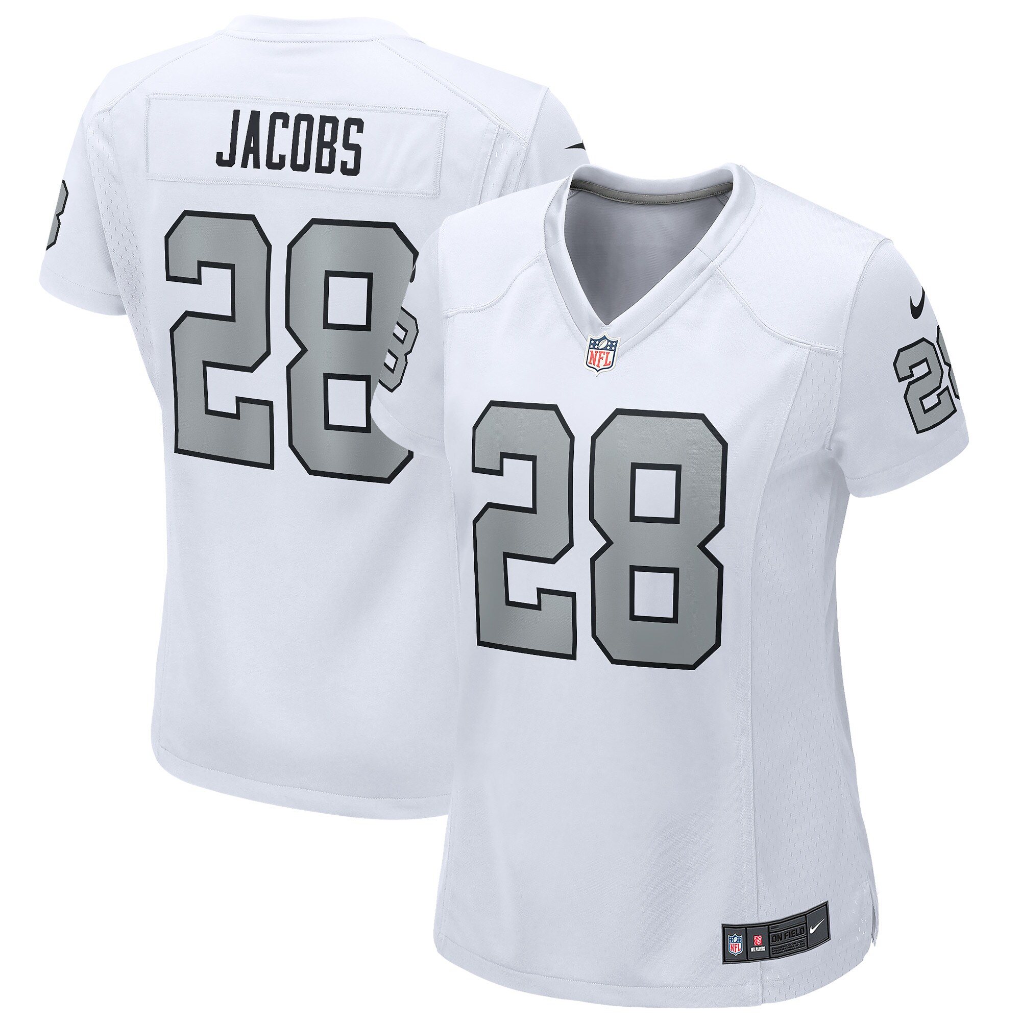 Josh Jacobs Las Vegas Raiders Women's Alternate Game Player Jersey - White