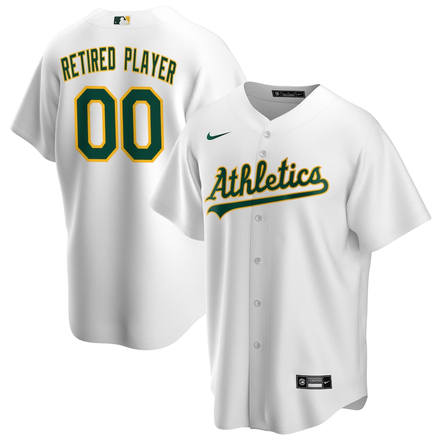 Men's Oakland Athletics White Home Pick-A-Player Retired Roster Replica Jersey
