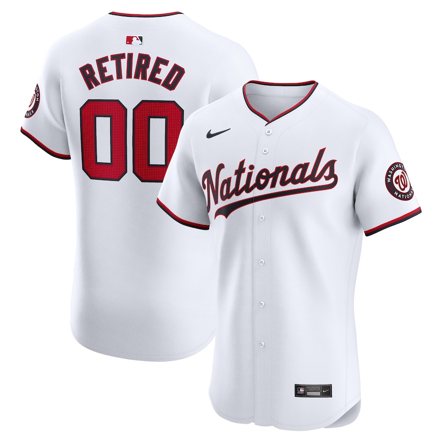 Men's Washington Nationals White Home Elite Pick-A-Player Retired Roster Jersey