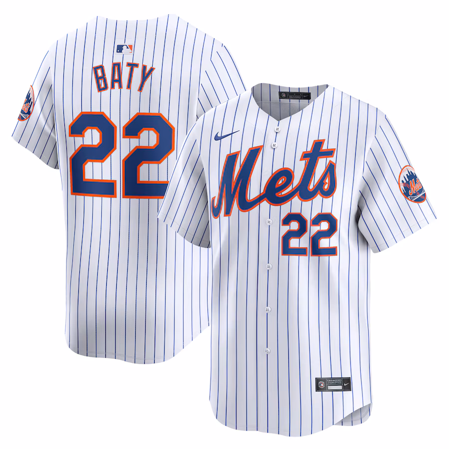 Women's New York Mets Brett Baty Nike White Home Limited Player Jersey
