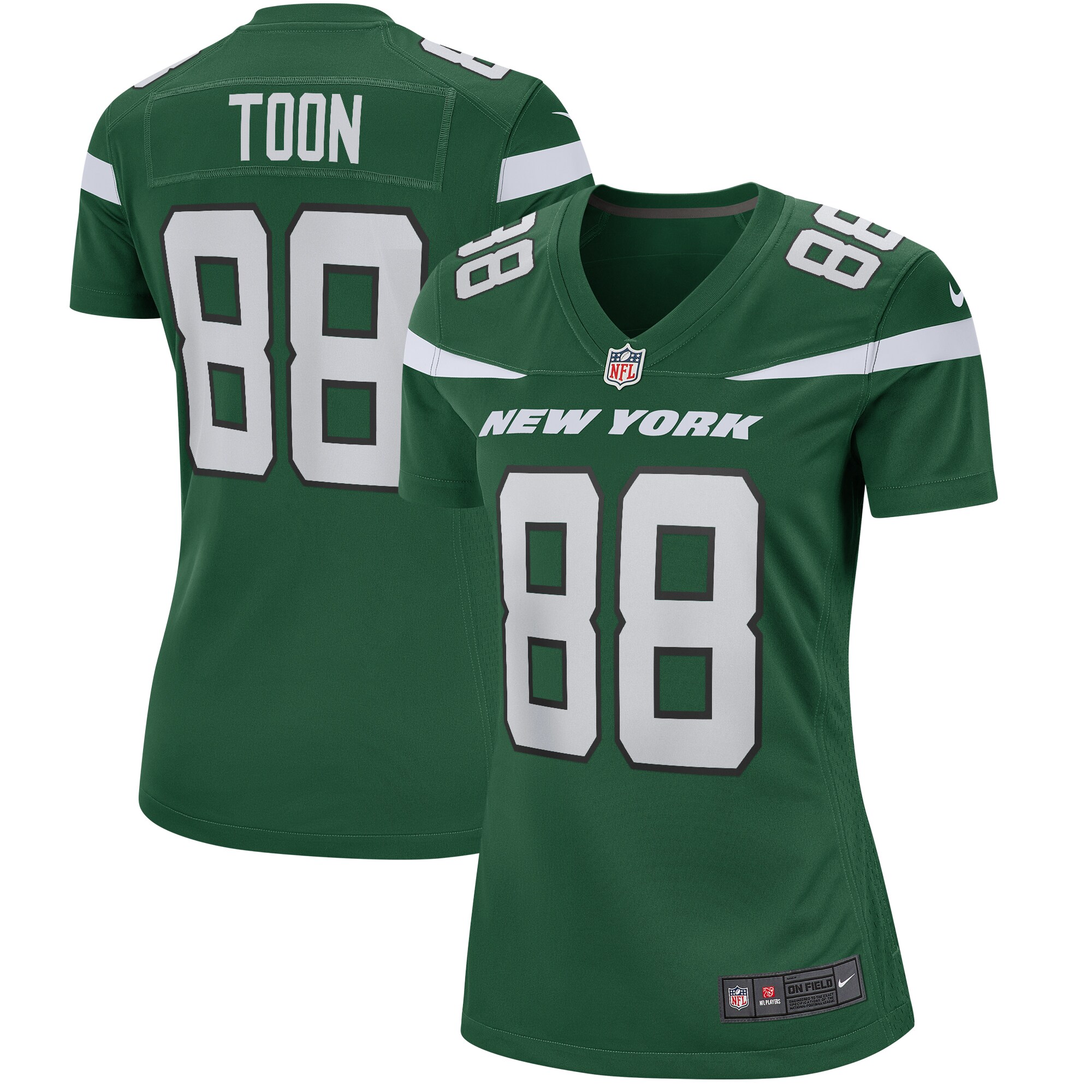Al Toon New York Jets Women's Game Retired Player Jersey - Gotham Green