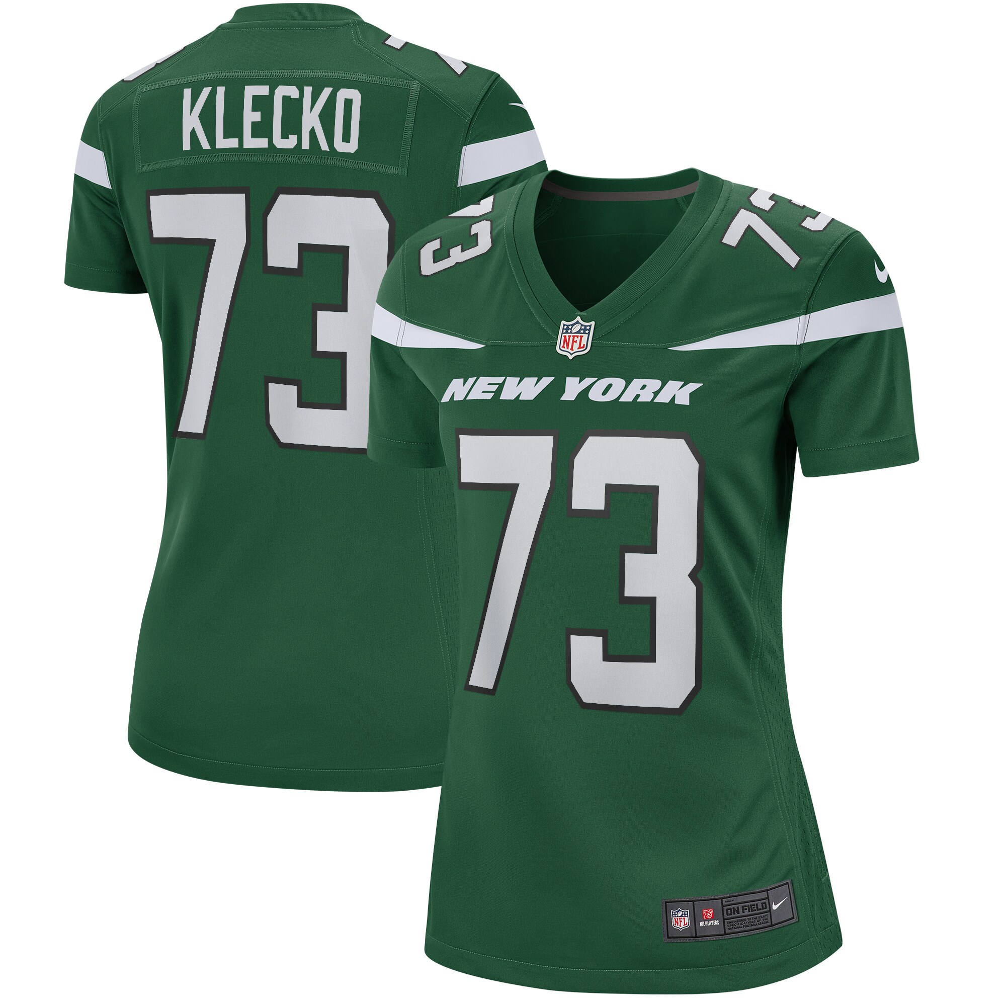 Joe Klecko New York Jets Women's Game Retired Player Jersey - Gotham Green