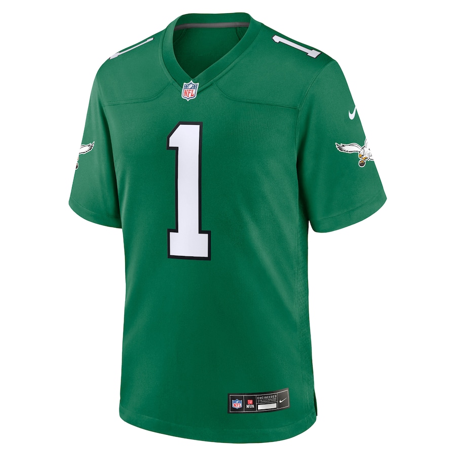 Mens Philadelphia Eagles Jalen Hurts Kelly Green Alternate Game Player Jersey