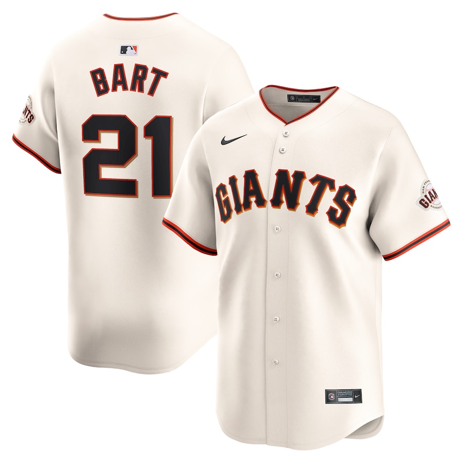 Men's San Francisco Giants Joey Bart Cream Home Limited Player Jersey