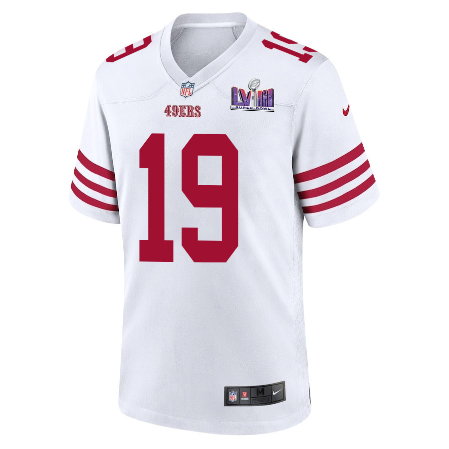 Deebo Samuel 19 Signed San Francisco 49ers Super Bowl LVIII Game Men Jersey - White
