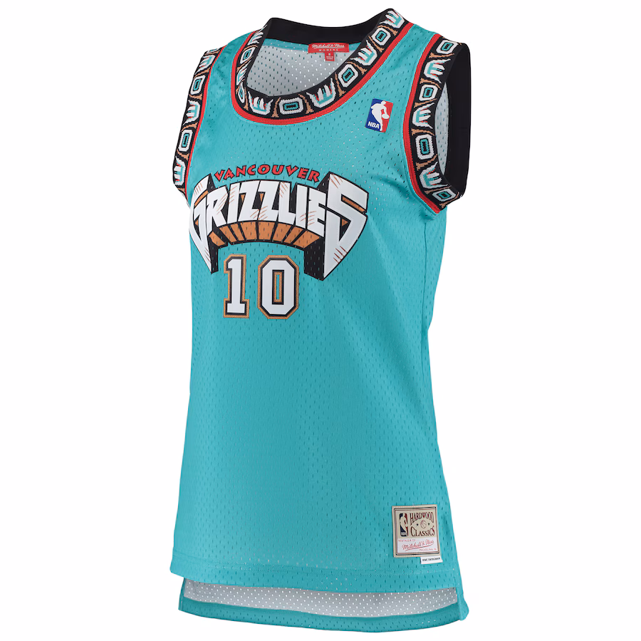 Women's Vancouver Grizzlies Mike Bibby Mitchell & Ness Turquoise 1998-99 Hardwood Classics Swingman Jersey