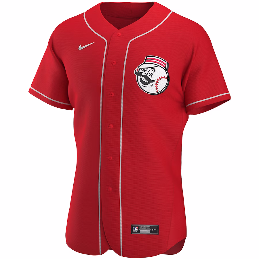 Youth Cincinnati Reds Nike Scarlet Alternate Authentic Team Logo Jersey