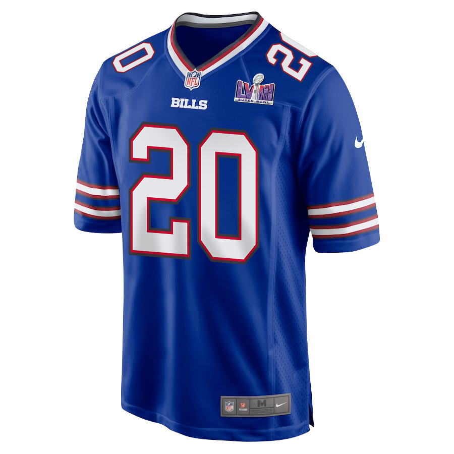 Taylor Rapp 20 Signed Buffalo Bills Super Bowl LVIII Game Men Jersey - Royal