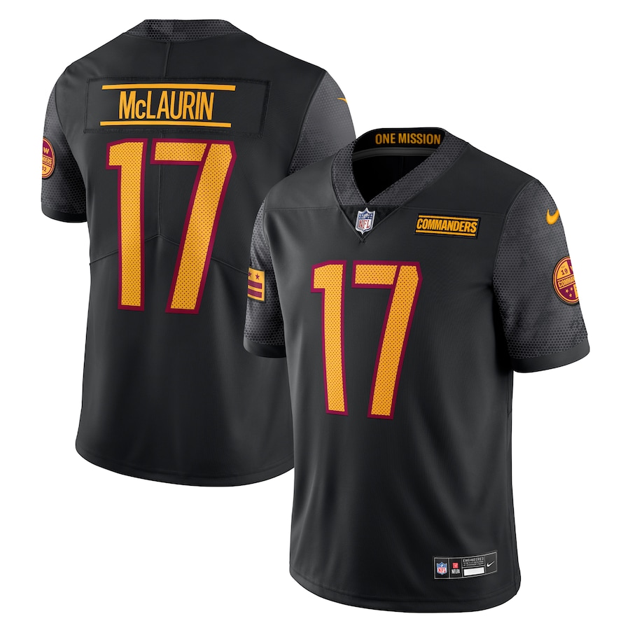 Mens Washington Commanders Terry McLaurin Black Alternate Vapor Untouchable Limited Jersey