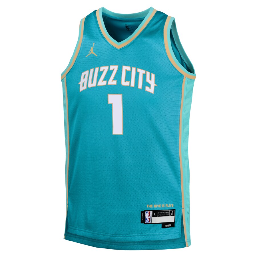 Youth Charlotte Hornets LaMelo Ball Jordan Brand Teal Swingman Replica Jersey - City Edition