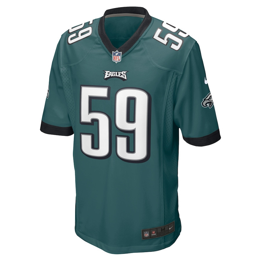 Thomas Booker IV 59 Philadelphia Eagles Game Men Jersey - Midnight Green