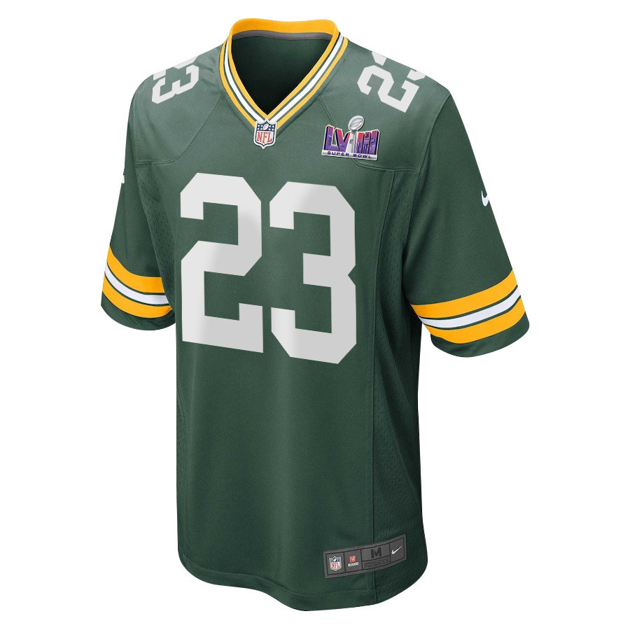 Jaire Alexander 23 Signed Green Bay Packers Super Bowl LVIII Game Men Jersey - Green