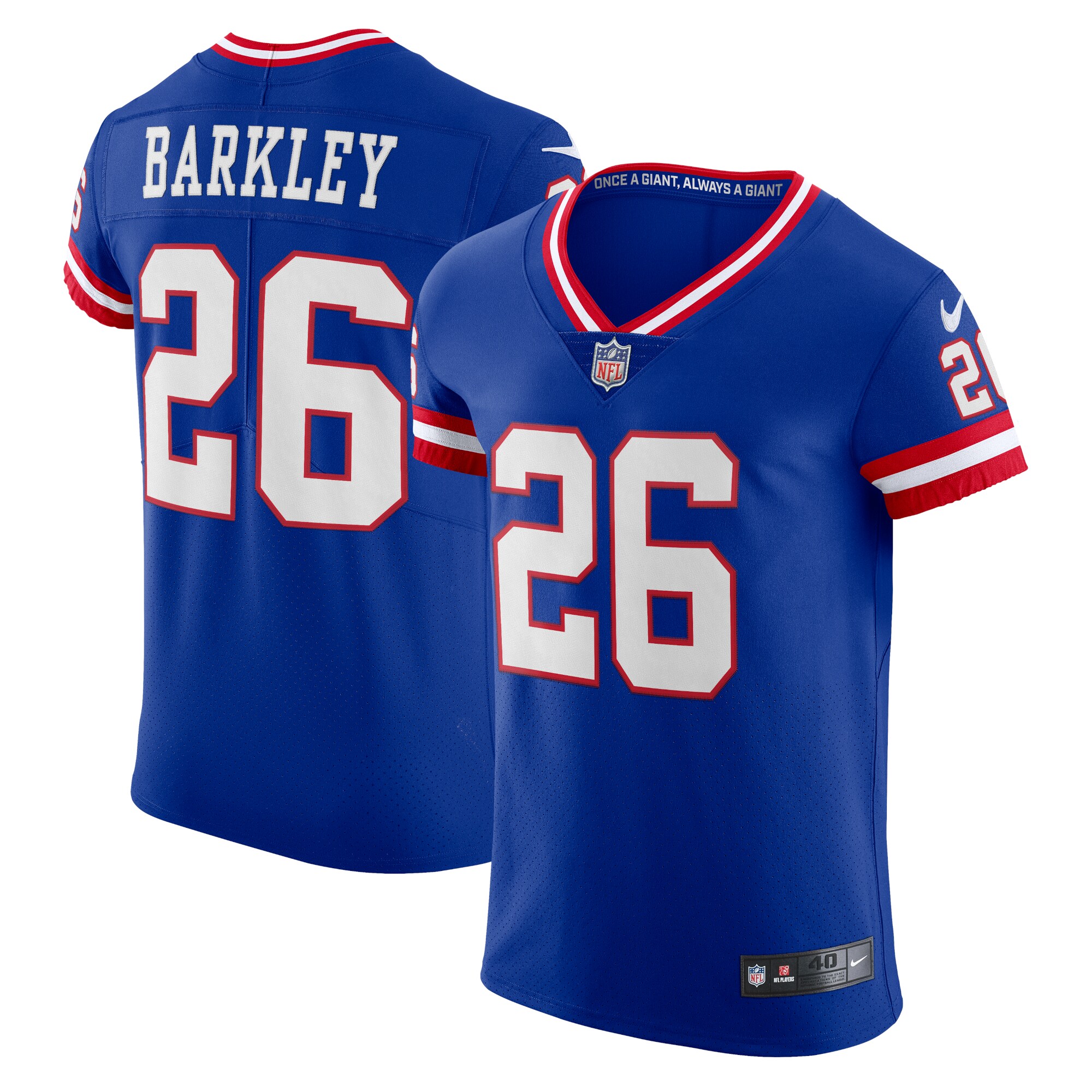 Saquon Barkley New York Giants Classic Vapor Elite Player Jersey - Royal
