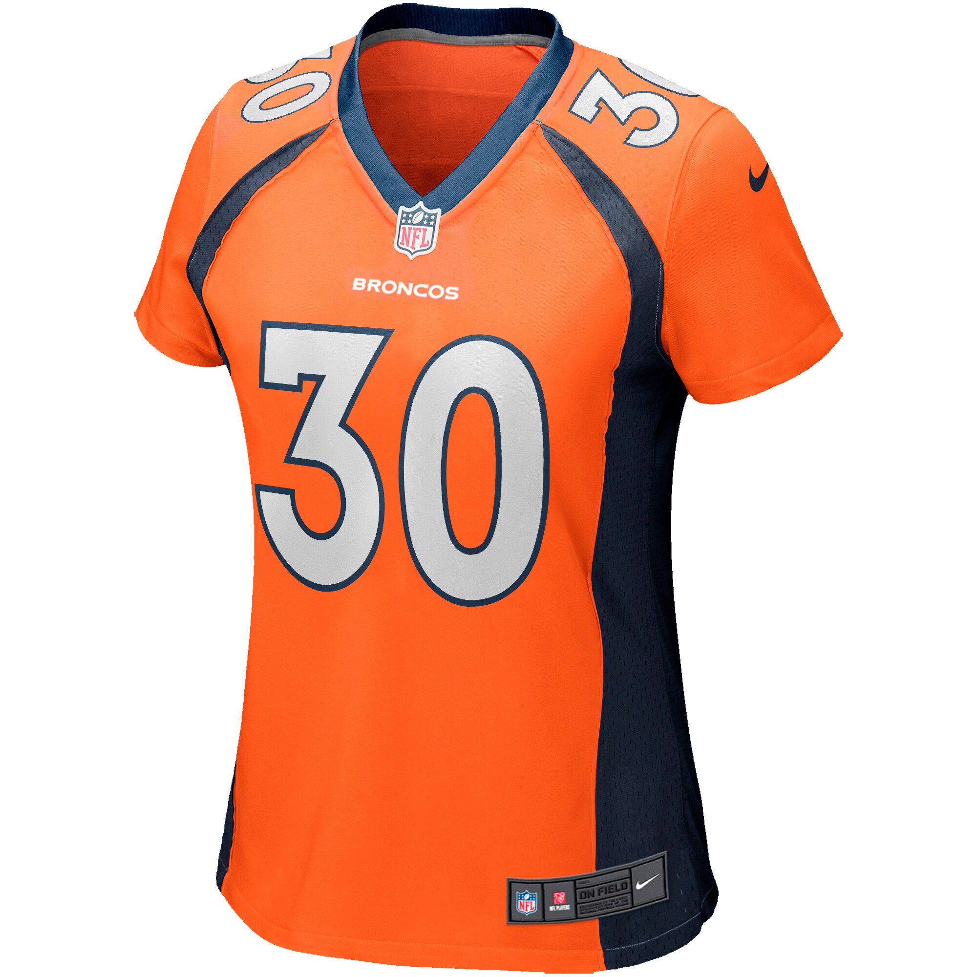 Terrell Davis Denver Broncos Women's Game Retired Player Jersey - Orange