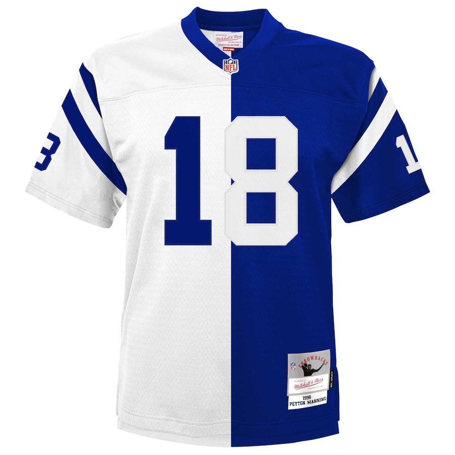 Youth Indianapolis Colts Peyton Manning White/Royal Split Legacy Jersey