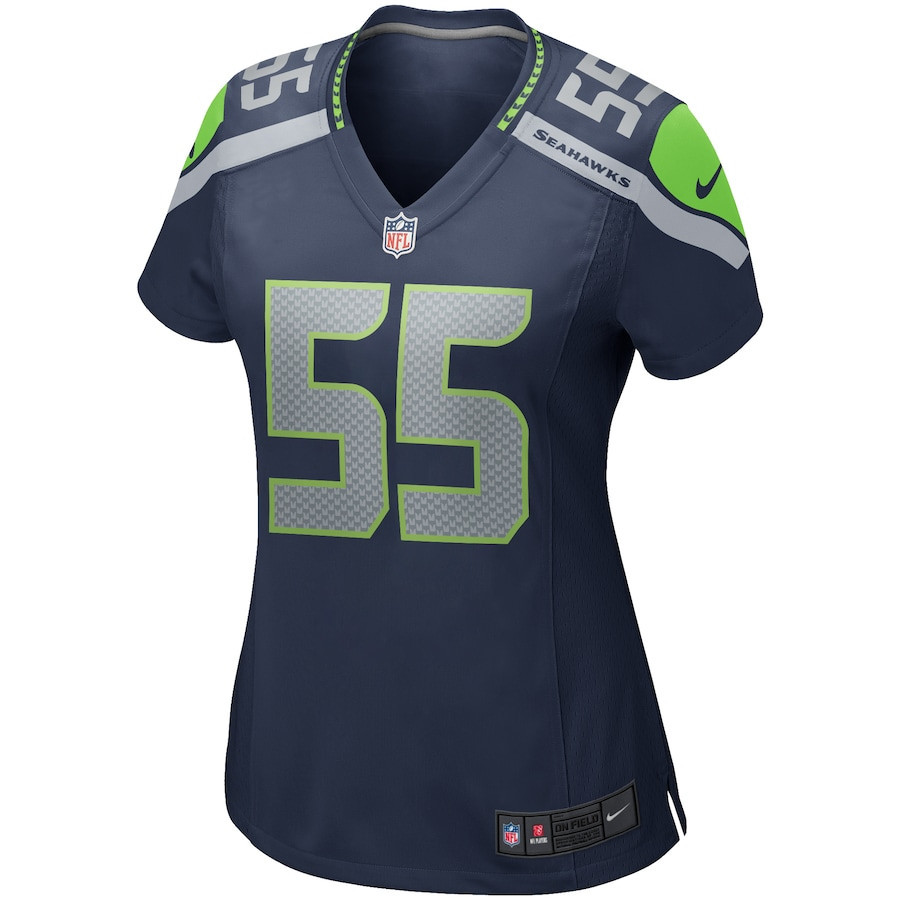 Brian Bosworth 55 Seattle Seahawks Women Game Retired Jersey - College Navy