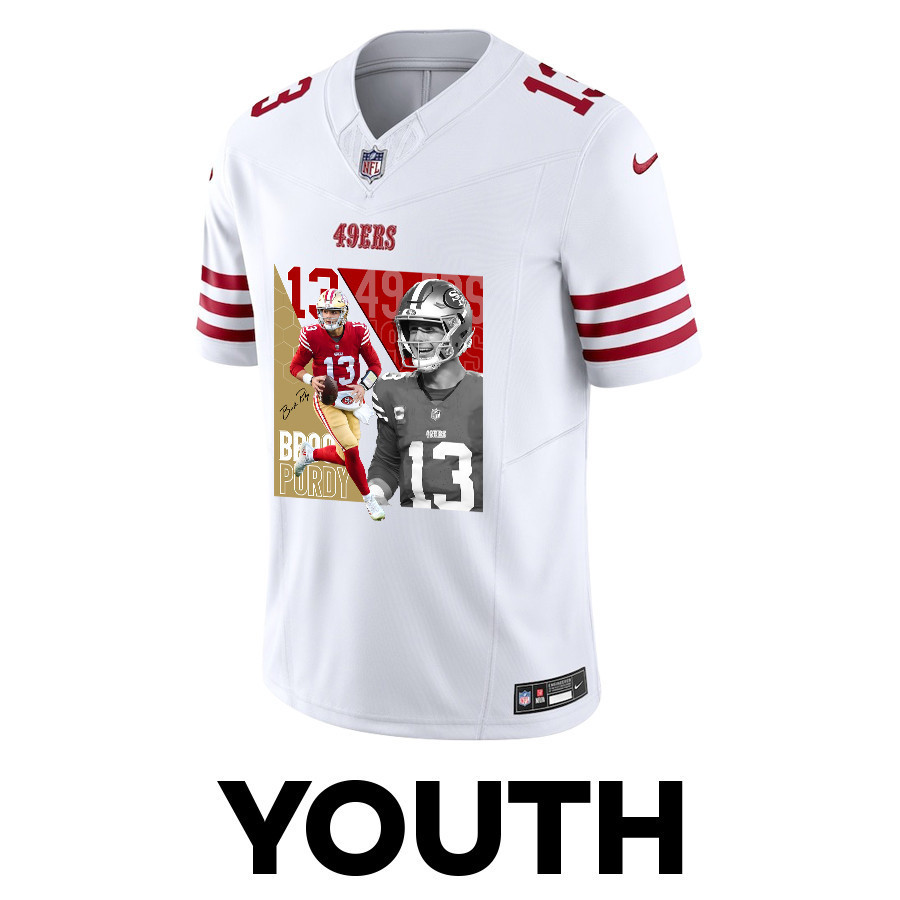Brock Purdy 13 San Francisco 49ers The Son of Steel Game YOUTH Jersey - White