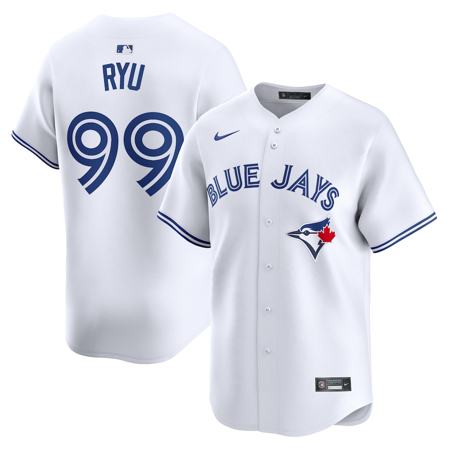 Men's Toronto Blue Jays Hyun Jin Ryu White Home Limited Player Jersey
