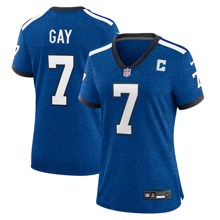 Womens Indianapolis Colts Matt Gay Royal Indiana Nights Alternate Game Jersey