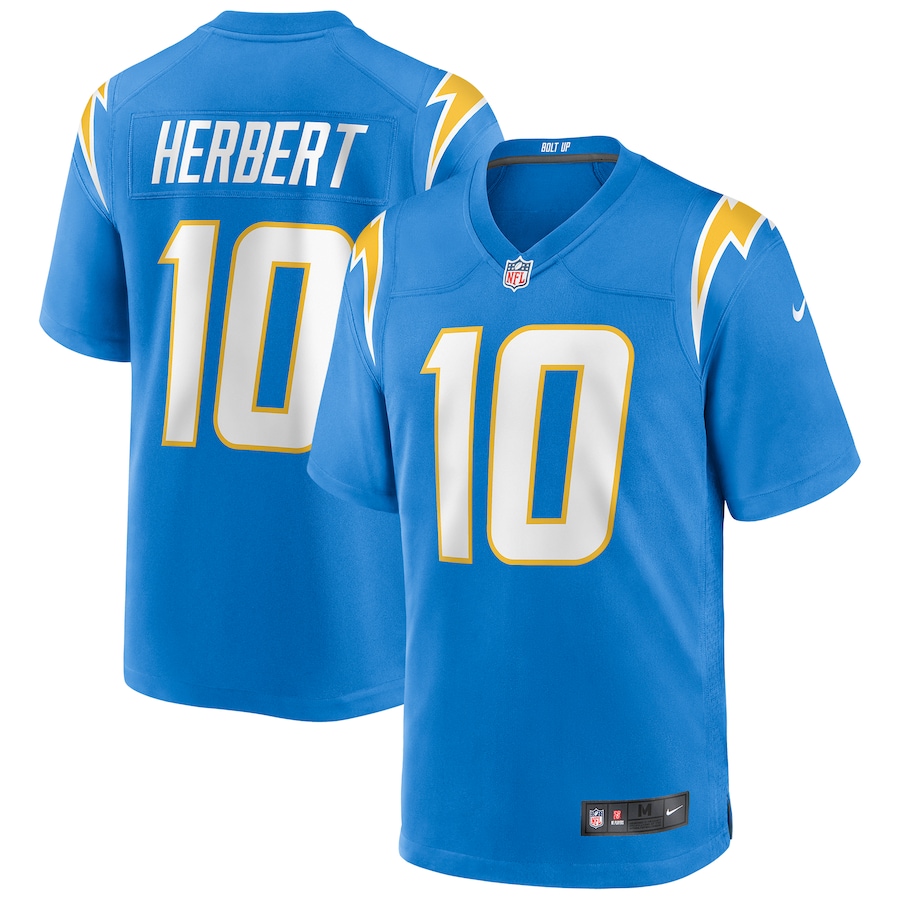 Mens Los Angeles Chargers Justin Herbert Powder Blue Player Game Jersey