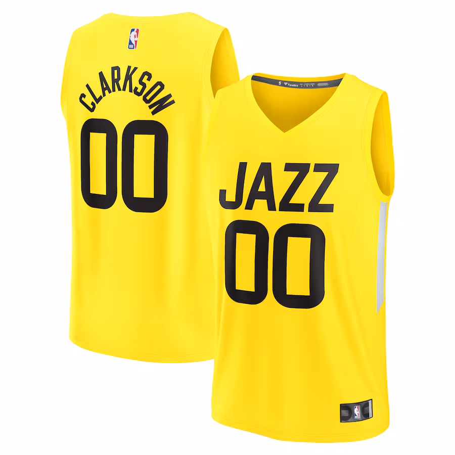Jordan Clarkson Utah Jazz Fanatics Fast Break Replica Jersey - Icon Edition - Yellow