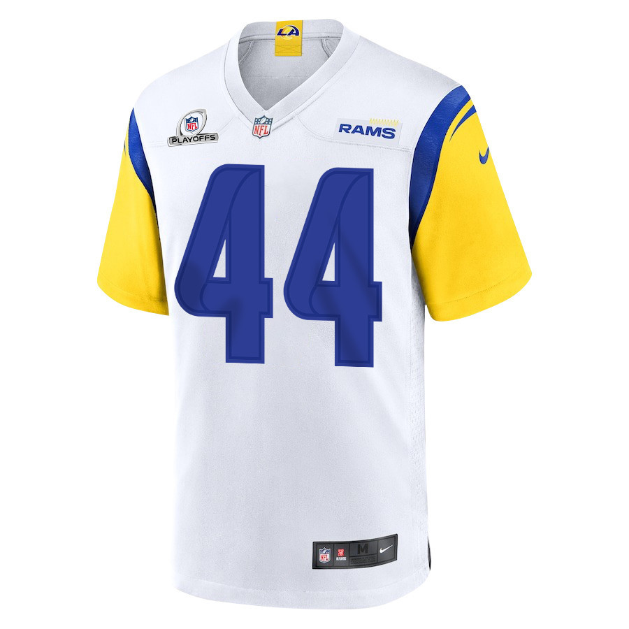Ahkello Witherspoon 44 Los Angeles Rams 2023 Playoffs Patch Game Men Jersey - White