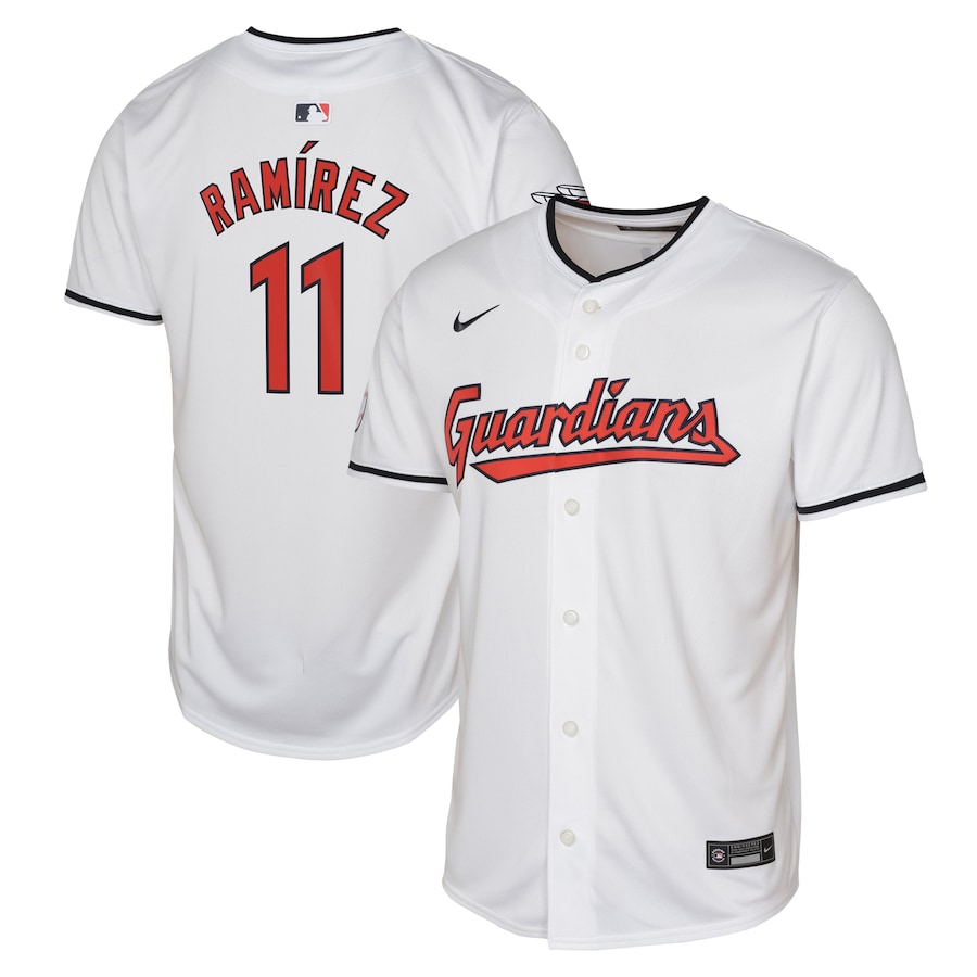 Youth Cleveland Guardians Jose Ramirez White Home Limited Player Jersey