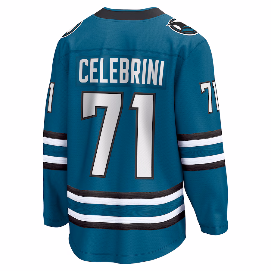 Macklin Celebrini San Jose Sharks Fanatics Home Breakaway Jersey – Teal