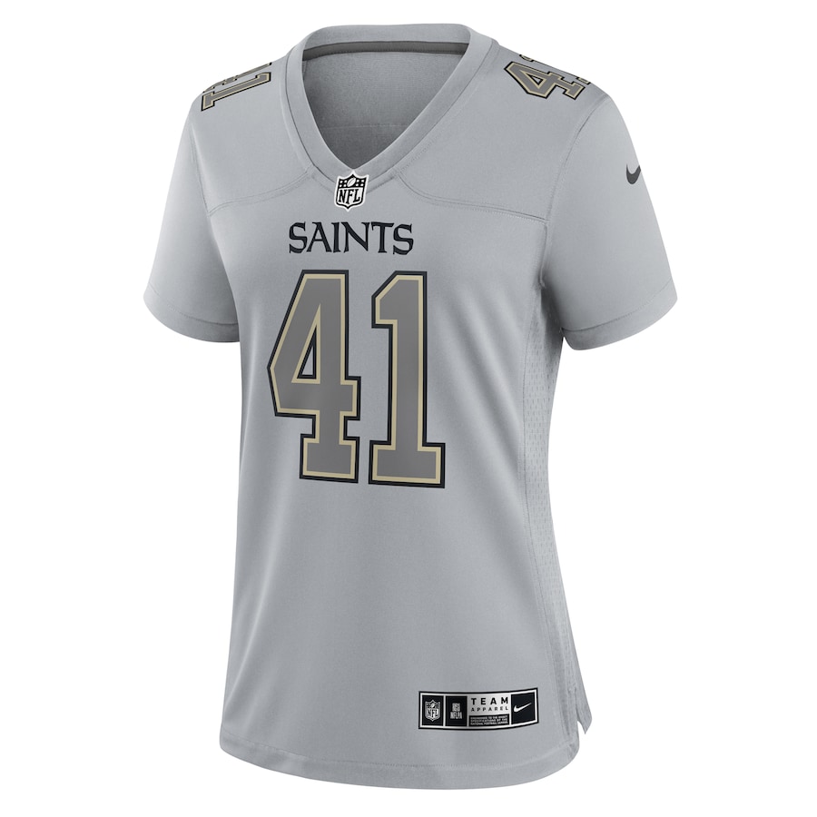 Womens New Orleans Saints Alvin Kamara Gray Atmosphere Fashion Game Jersey