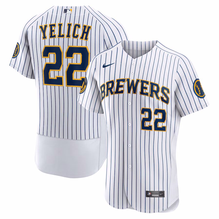 Youth Milwaukee Brewers Christian Yelich Nike White Alternate Authentic Player Jersey
