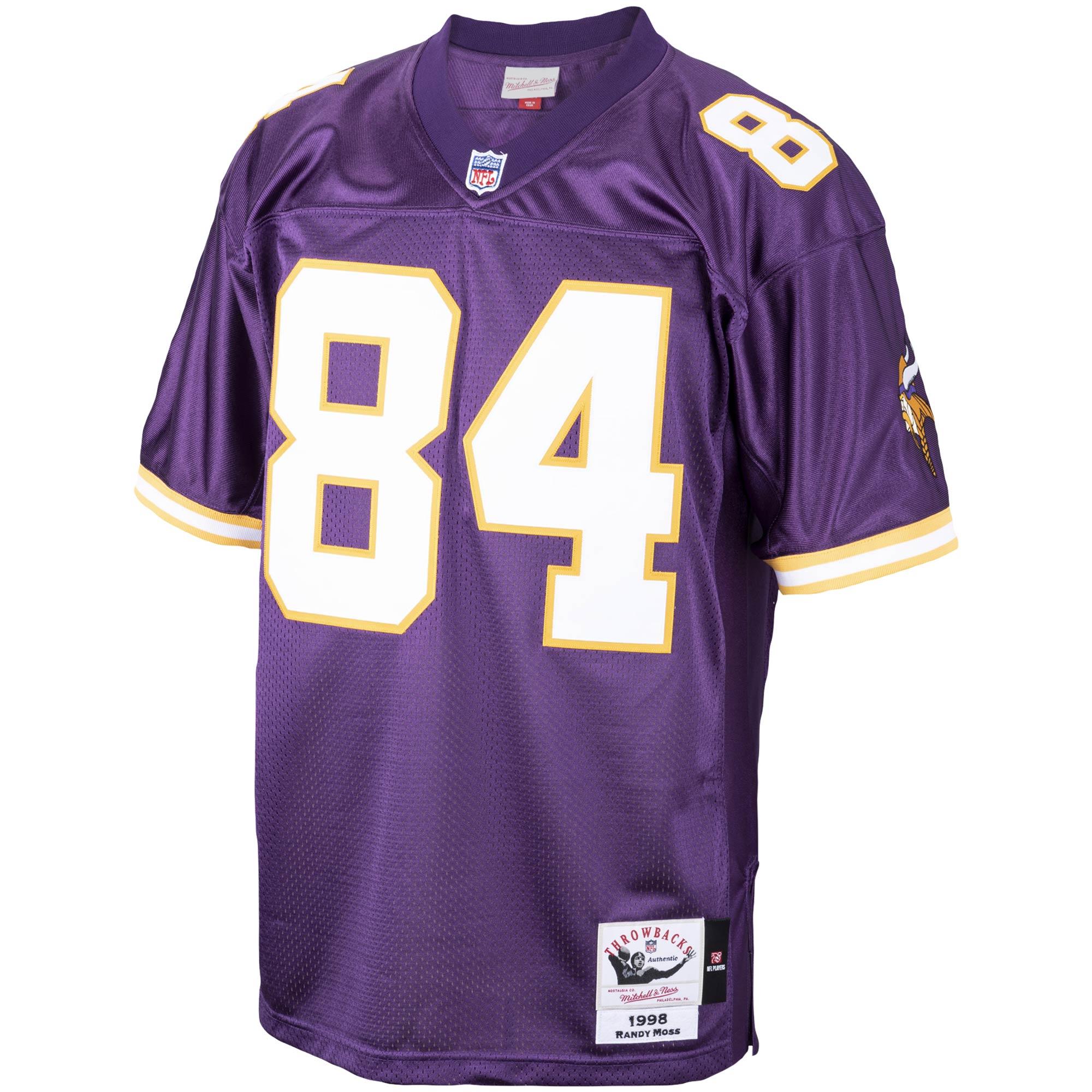Randy Moss Minnesota Vikings 1998 Mitchell & Ness Authentic Throwback Retired Player Jersey - Purple