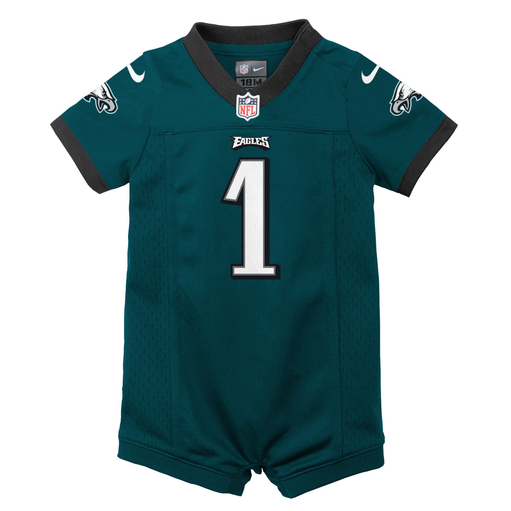 Jalen Hurts Philadelphia Eagles Newborn & Infant Game Romper Jersey - Midnight Green