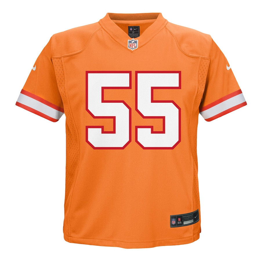 Derrick Brooks 55 Tampa Bay Buccaneers Retired YOUTH Game Jersey - Orange