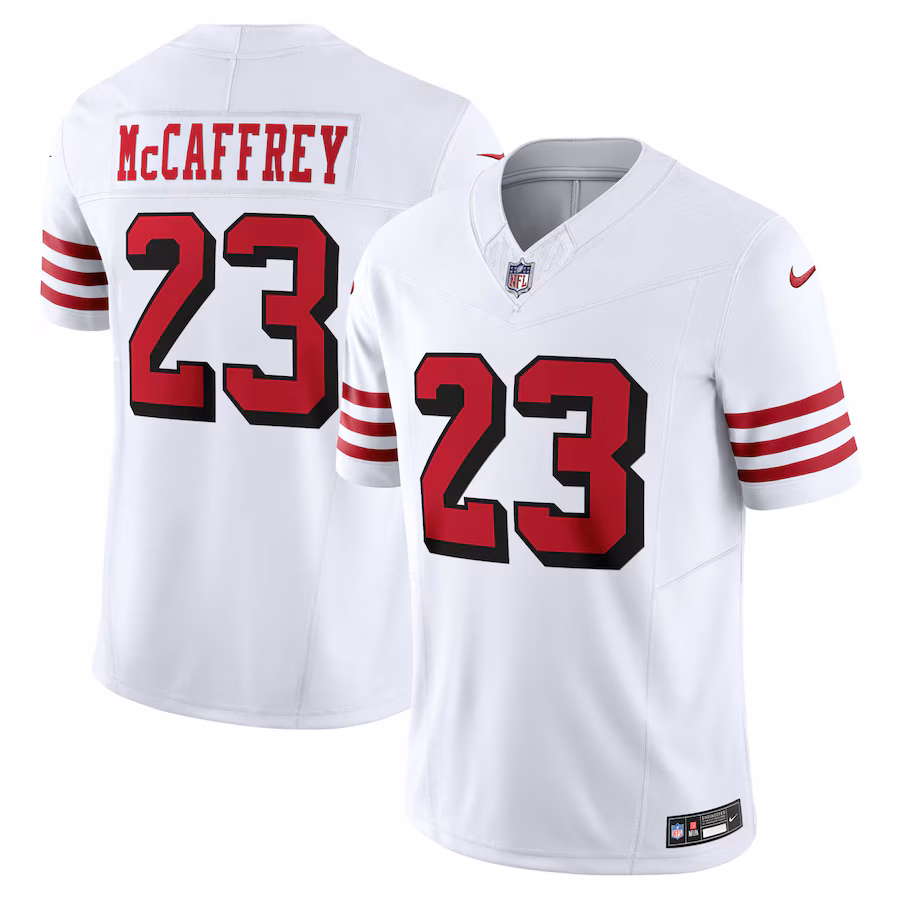 Christian McCaffrey San Francisco 49ers Nike Vapor F.U.S.E. Limited 2nd Alternate Jersey - White