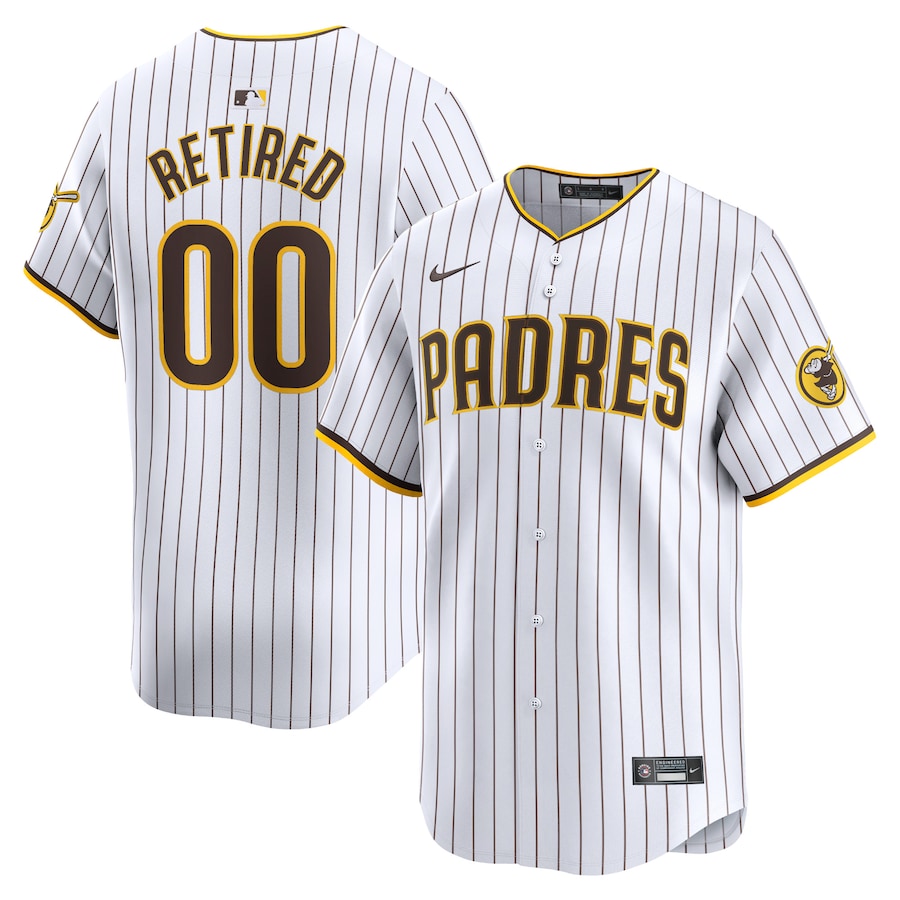 Men's San Diego Padres White Home Limited Pick-A-Player Retired Roster Jersey