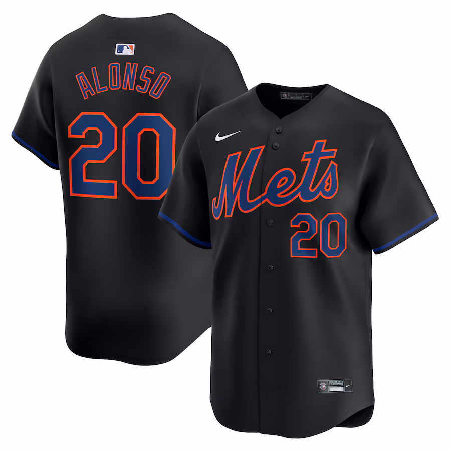 Pete Alonso New York Mets Nike Alternate Limited Player Jersey – Black